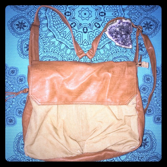 🦋 Backpack*** brown Leather/canvas 🔥 - Picture 1 of 7